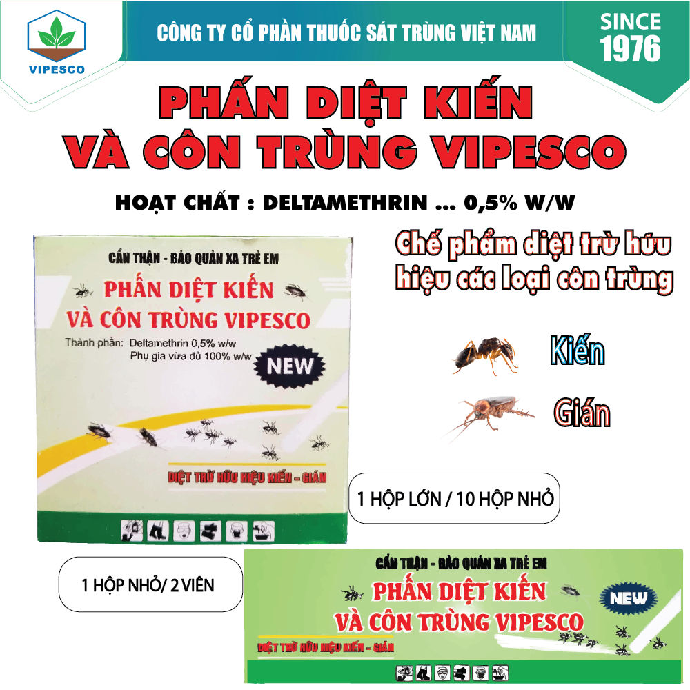 PHẤN DIỆT KIẾN VÀ CÔN TRÙNG VIPESCO