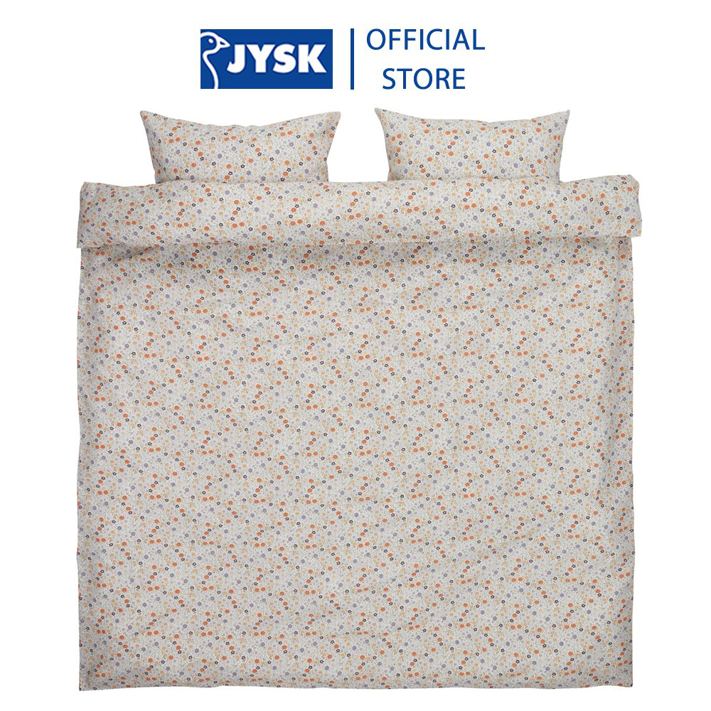 Bộ vỏ chăn gối đôi cotton | JYSK Alicia | nhiều màu | R200xD220cm/R50xD70cm
