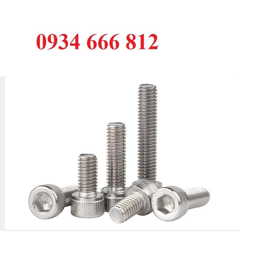 Combo 50c bulong lục giác chìm ĐẦU TRỤ INOX 304 M3, M3X25, M3X30, M3X50