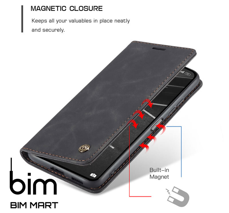 Bao da cao cấp dành cho Xiaomi Mi 11 Lite dạng ví chính hãng Caseme - Hàng Nhập Khẩu