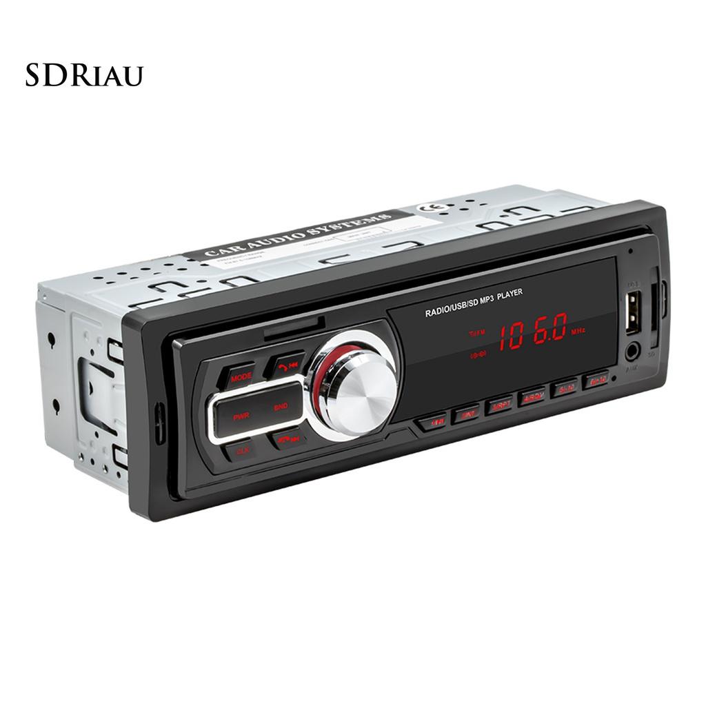 *QCDZ* 5208E Universal Handsfree Car MP3 Player Compact Bluetooth FM Radio Player Supporting U Disk TF Card AUX for 12V Automobiles