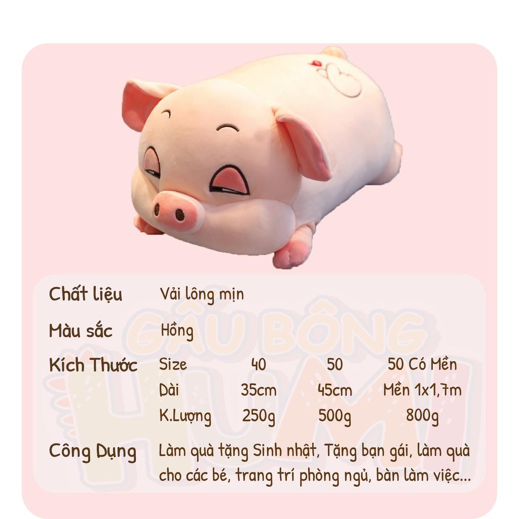 Heo Bông Có Mền Cao Cấp Gấu Bông Dễ Thương Cute Đẹp Xịn Size 40 - 50 - HUMI