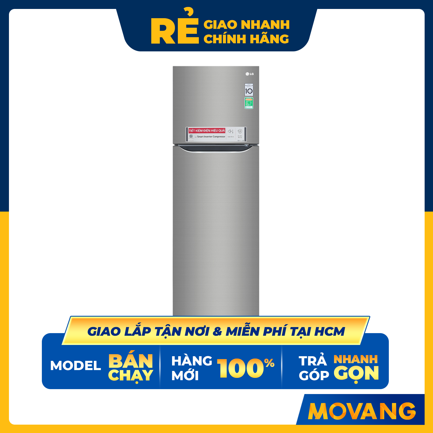 Tủ lạnh LG Inverter 255 lít GN-M255PS