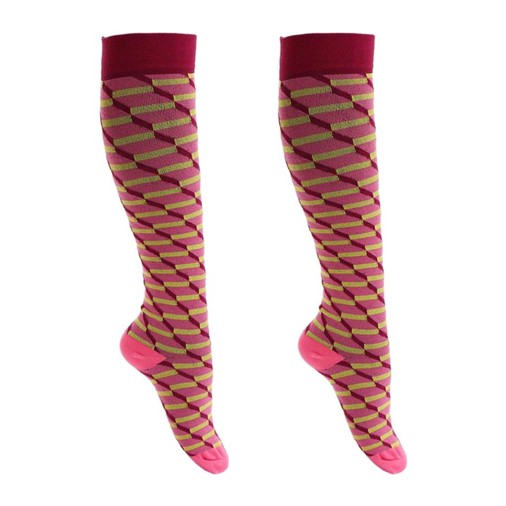 1 Pair Women Running Sports Leg Support Sleeves Compression Socks M S 01