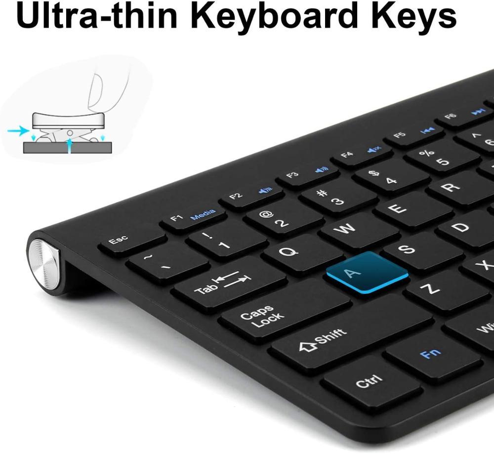 Bàn Phím Không Dây 2.4G Chuột USB Không Dây Bộ Máy Tính Mini PC Bàn Phím Cao Su Keycaps Cho Laptop Tivi Máy Tính Mause Và Bàn Phím sản Phẩm