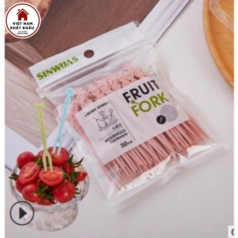 Dĩa Ăn Hoa Quả, Trái Cây, Bánh Kẹo Bằng Nhựa Tiện Gọn Bộ 50 Cái