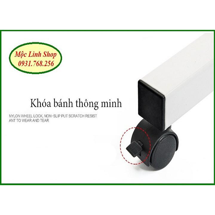 Bàn làm việc chân lệch 09B, có 2 ngăn để đồ và bánh xe 80x40x70