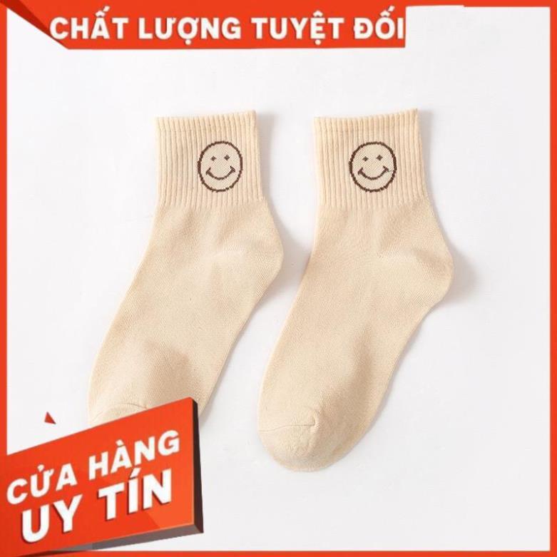 Tất nữ cổ cao cotton thiết kế mặt cười phong cách hàn quốc tcc1