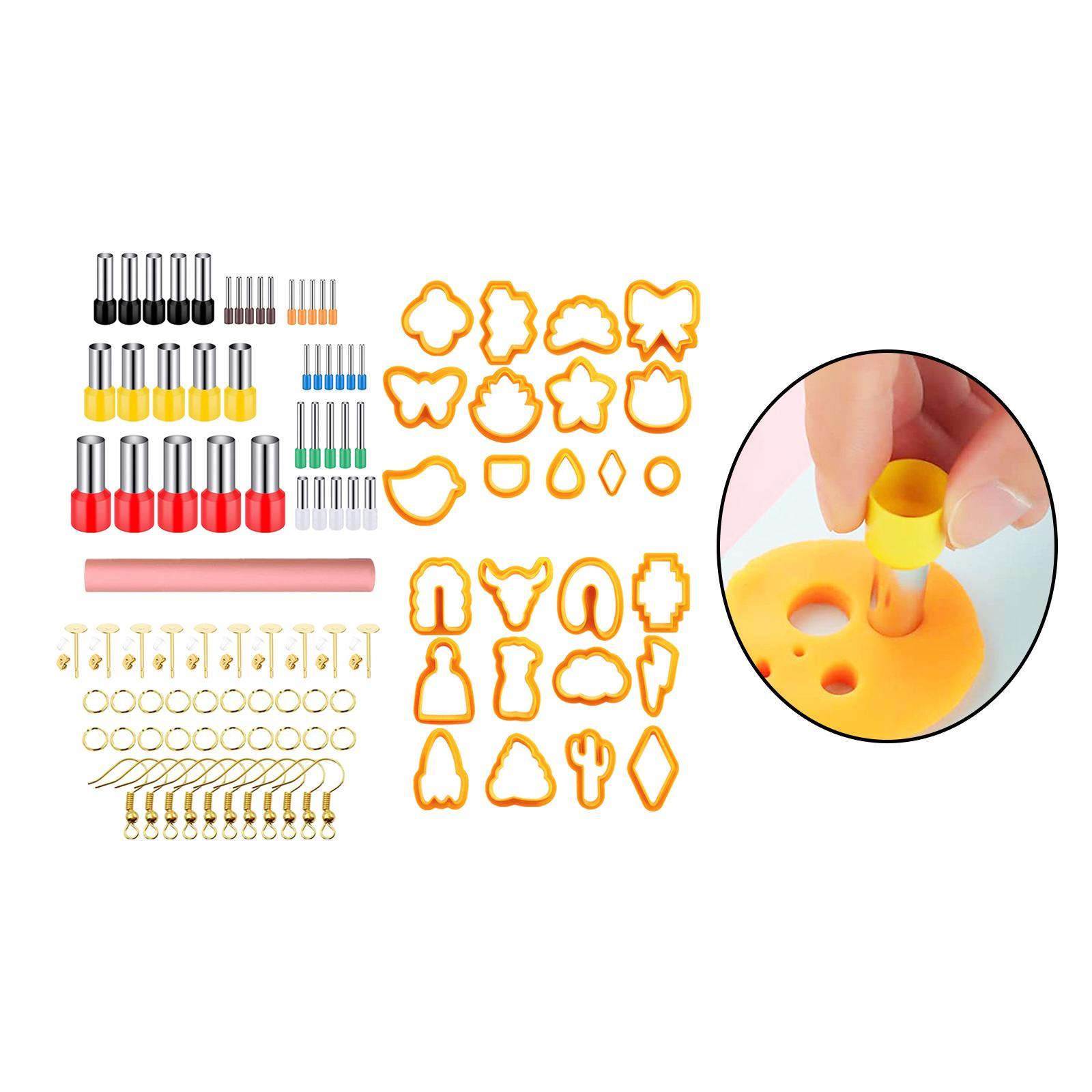 106Pcs Polymer Clay Cutter Set Ceramic Craft, Clay Earring Polymer Cutter