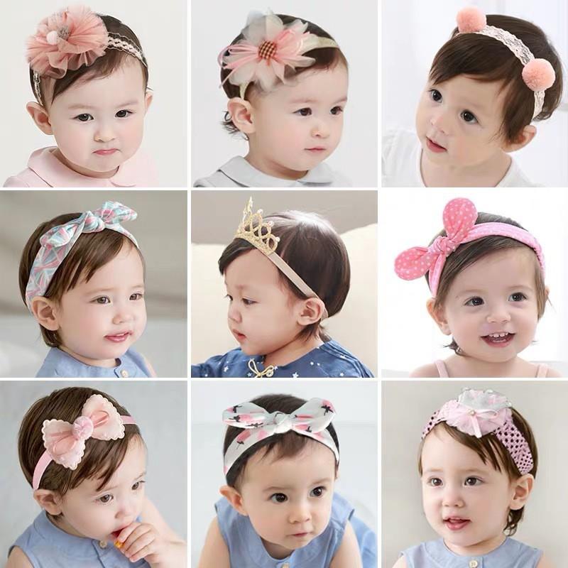 Set 3 chiếc băng đô/turban ren có hộp xinh xắn cho bé gái từ 3 đến 36 tháng tuổi