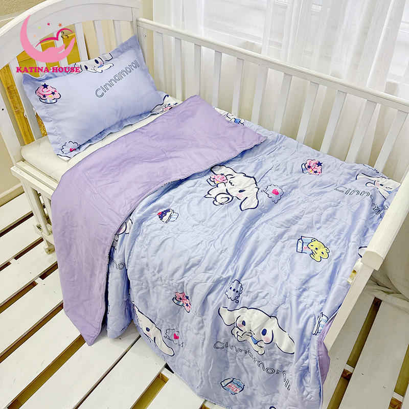 Bộ gối mền cho bé đi học Katina House vải Tencel 60s mềm mịn mát lạnh