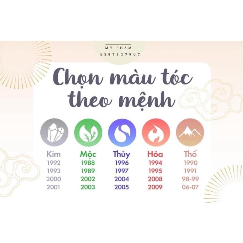 Thuốc nhuộm tóc hàn giá sỉ chọn màu gửi tin nhắn hoặc ghi chú
