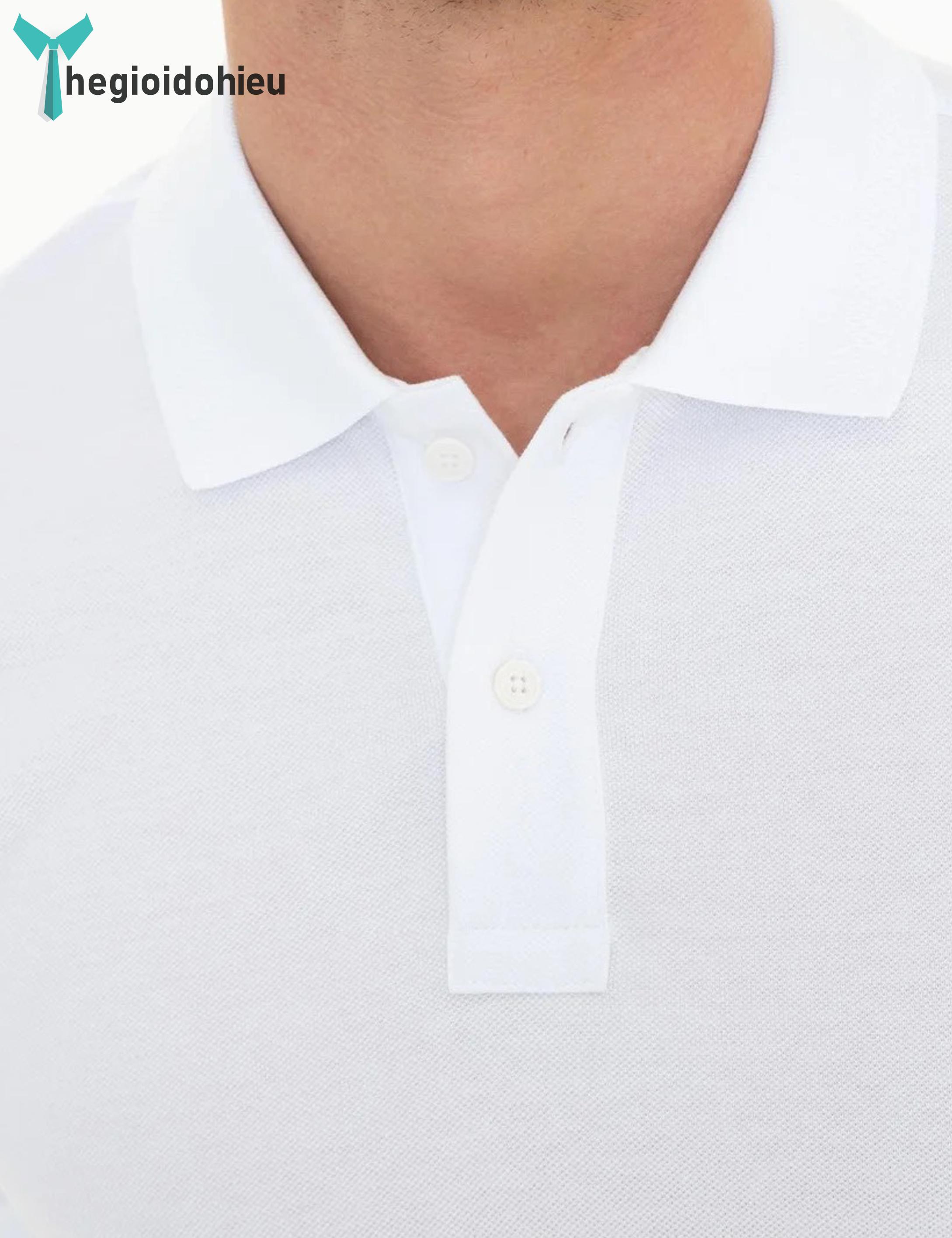 Áo thun nam PierreCardin PCPolo176 (Trắng trơn) - Hàng nhập khẩu - Không túi - Trắng trơn