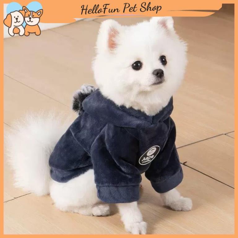 Áo Hoodie nhung cao cấp cho thú cưng - Áo cho chó mèo mùa đông