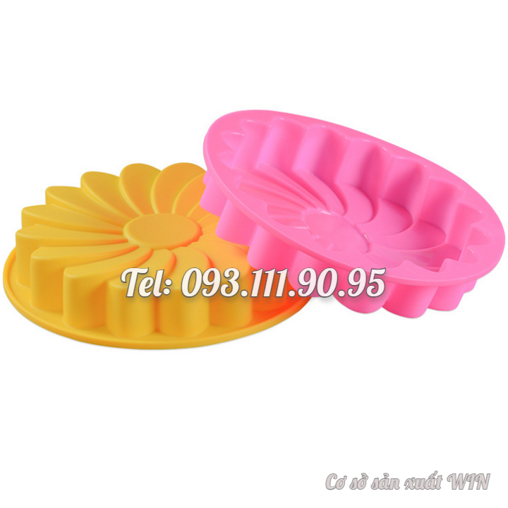 Khuôn silicon làm đế bánh, rau câu hoa hướng dương - Loại 24 cm – Mã số 1043