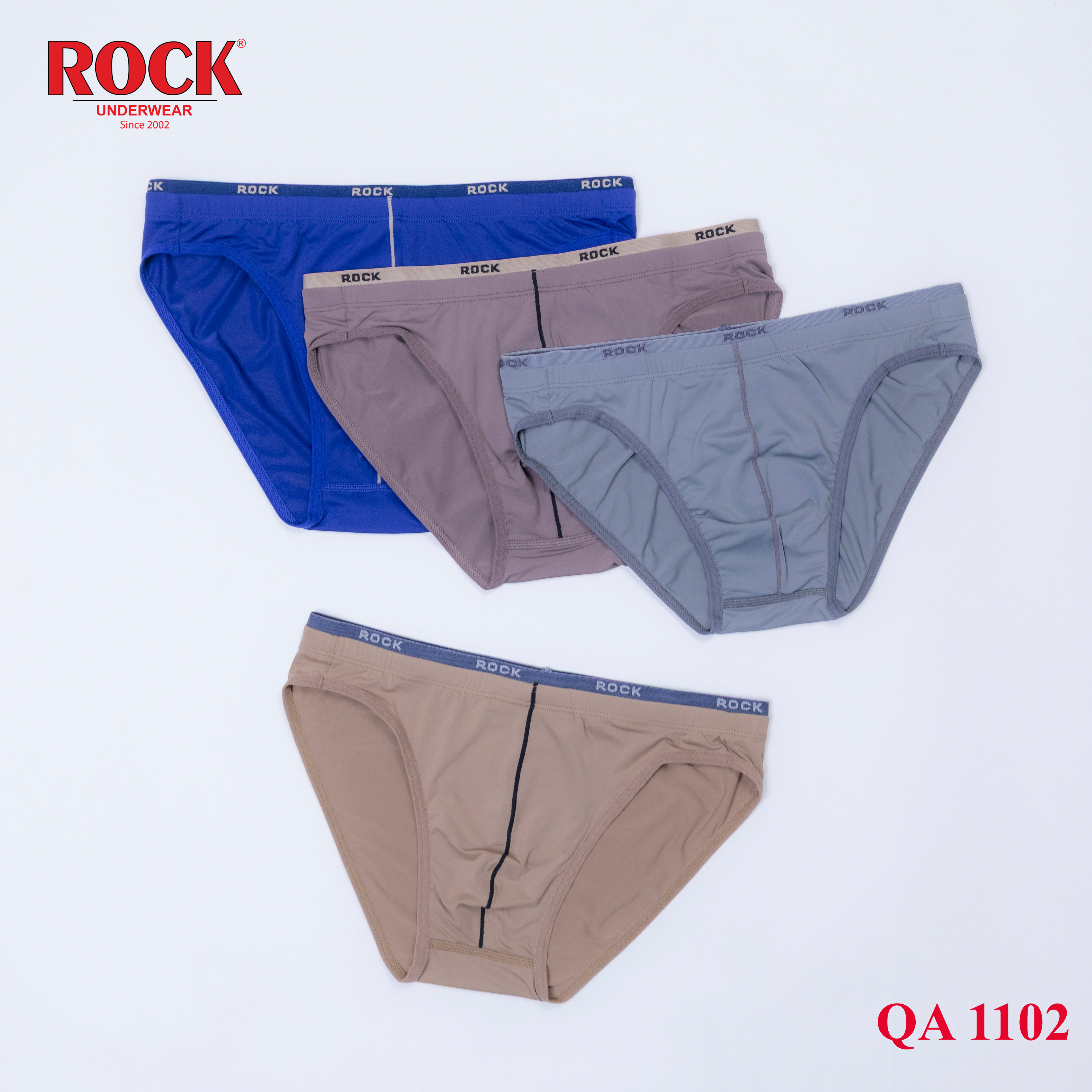 Quần lót nam cao cấp cotton ROCK UNDERWEAR 1102 thoáng mát thấm hút tốt, không cấn bụng