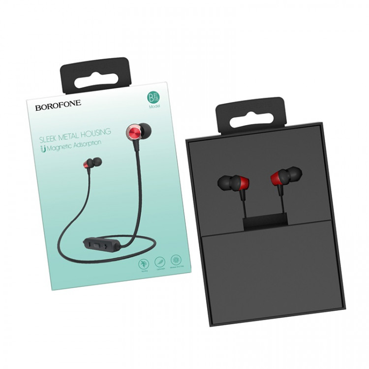 borofone be18 joymove sports wireless earphones red include