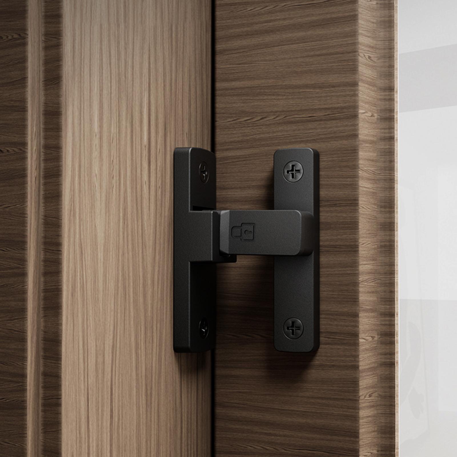 90 Degree Door Latch Guard Door Lock for Bathroom Barn Sliding Door Bathroom