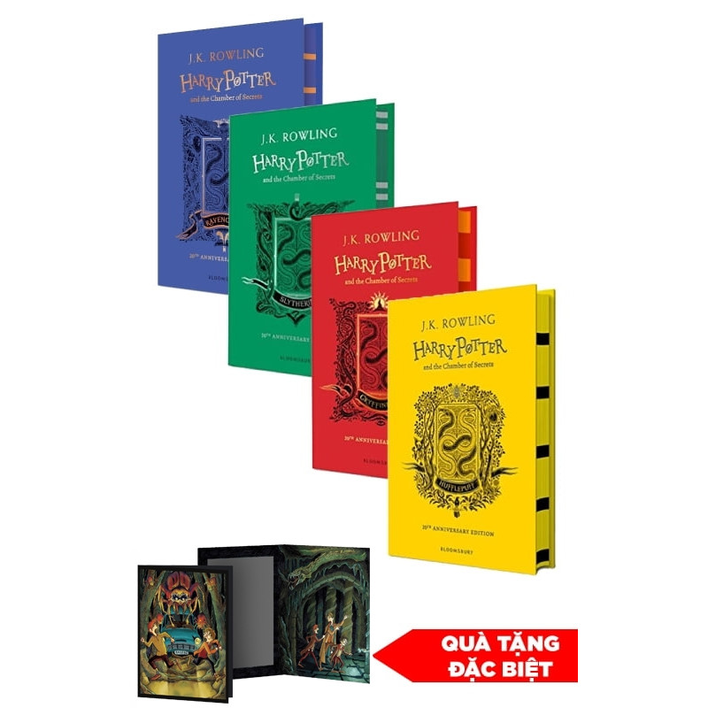 Combo Harry Potter And The Chamber Of Secrets 4 Cuốn - Hardback + Quà Tặng Đặc Biệt (Số Lượng Có Hạn)