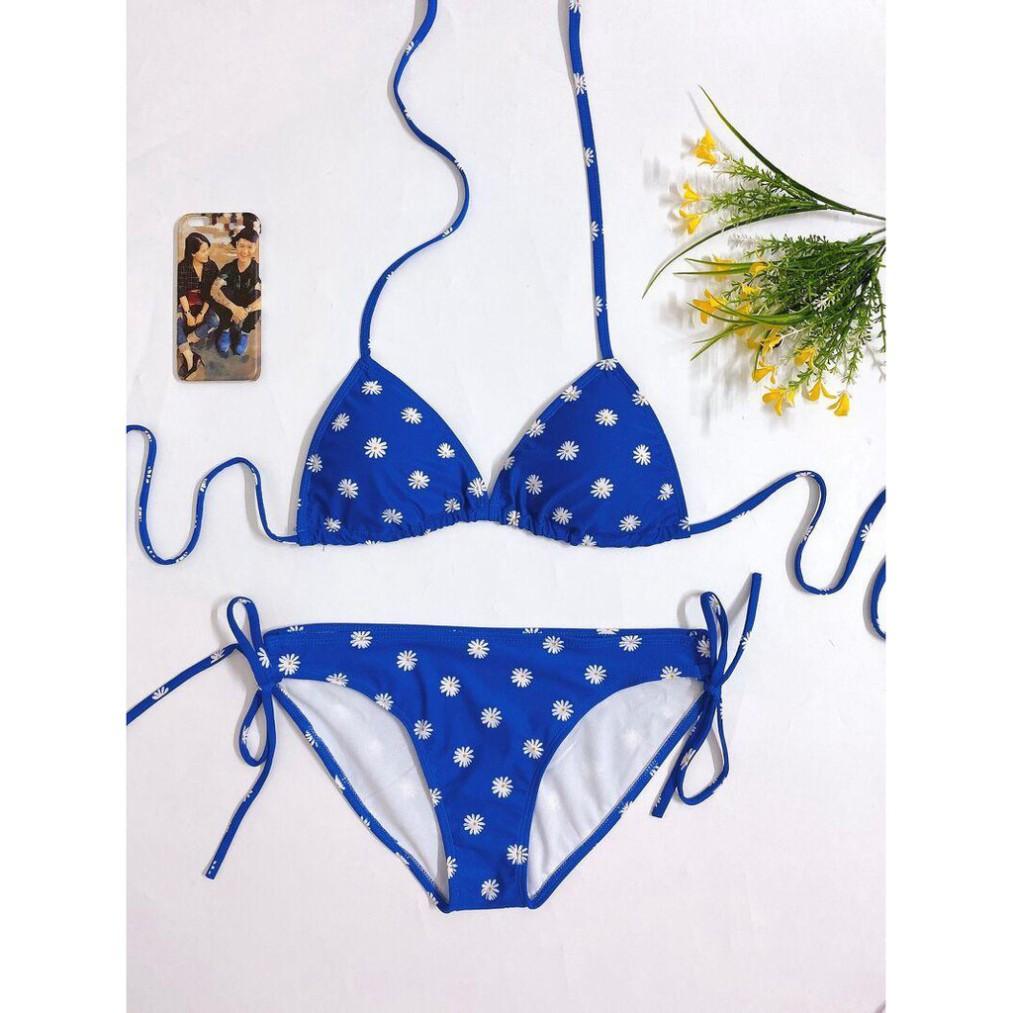 freeship Bikini hai mảnh tam giác sexy xanh dương siêu đẹp ( Ảnh chụp thật 100%)