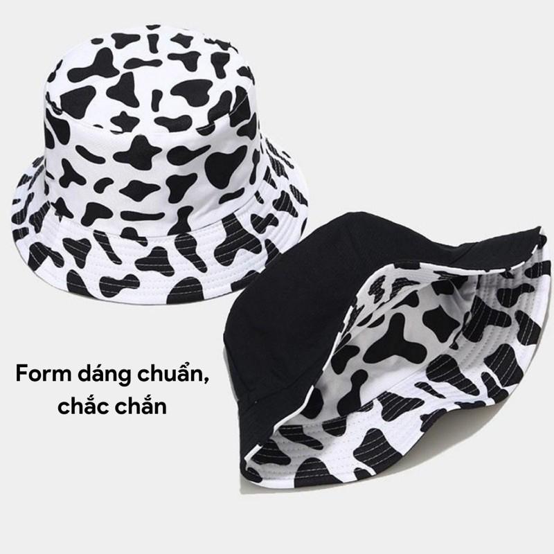 Mũ bucket 2 mặt sữa bò hot hit unisex nam nữ