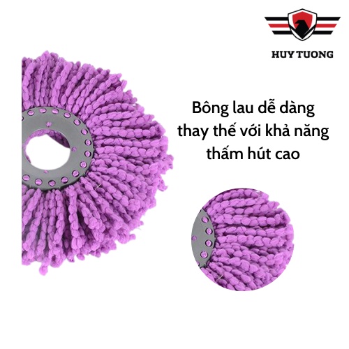 COMBO 4 đầu bông lau nhà lẻ tròn xoay 360 độ cao cấp