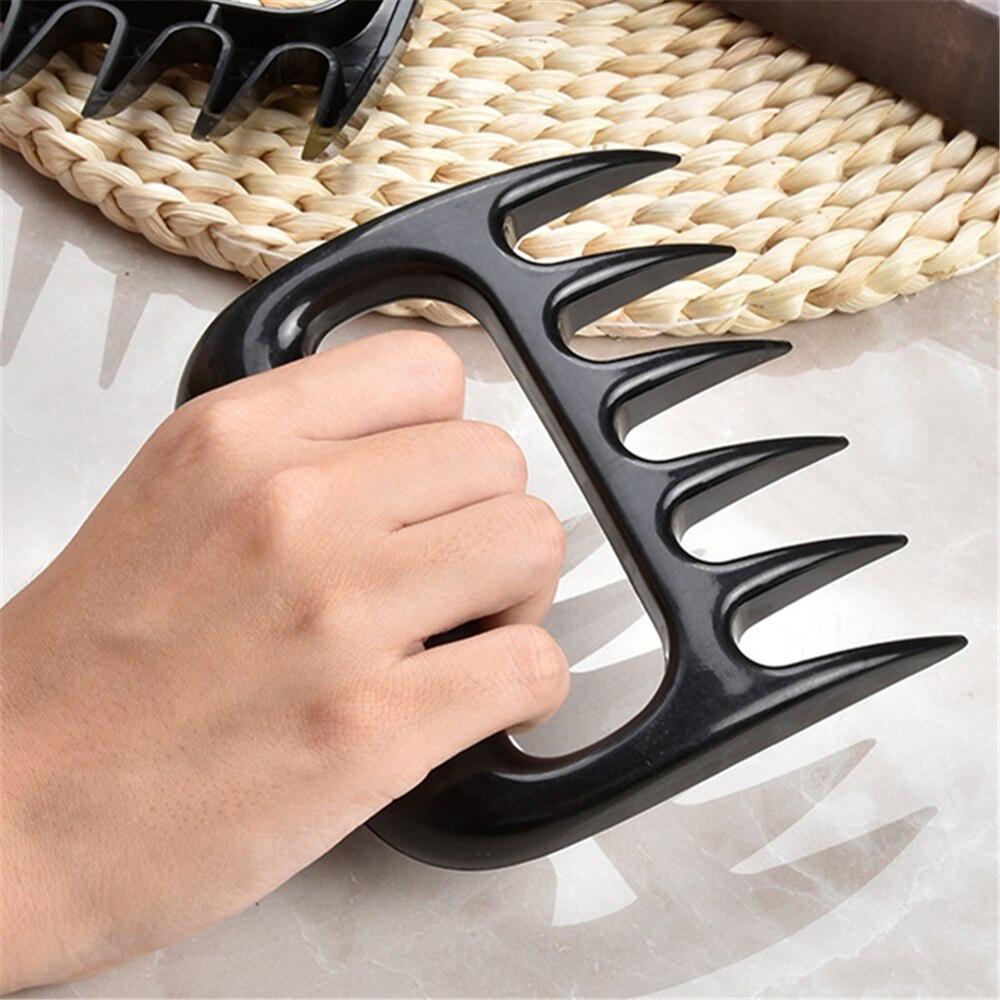 Meat Fork Shredder Barbecue Fork Bear Claw Meat Separator Handle Kitchen Food Fork Meat Slicer BBQ Grill Meat Handler Kitchen