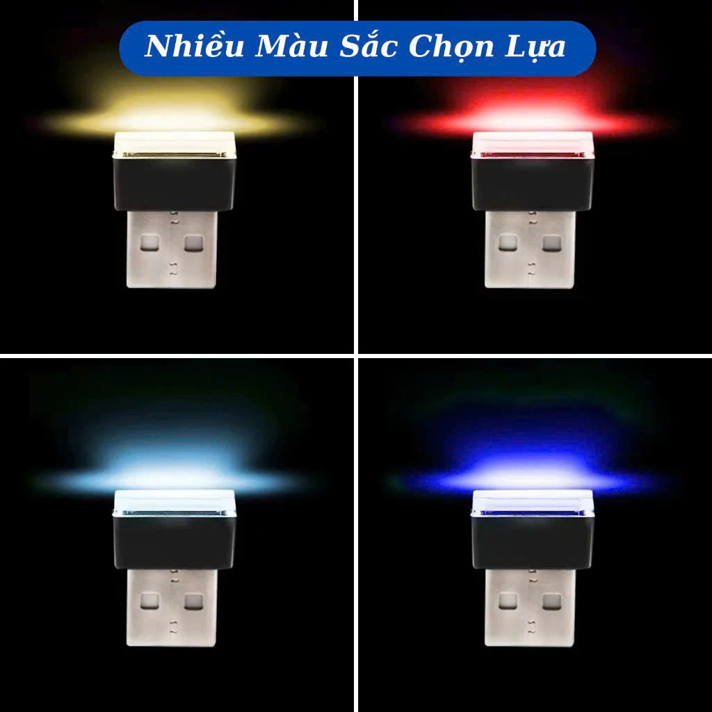 Đèn led usb led cắm vào xe oto Mini USB Xe Hơi MÀU TRẮNG PHỤ KIỆN NỘI THẤT KHÁC