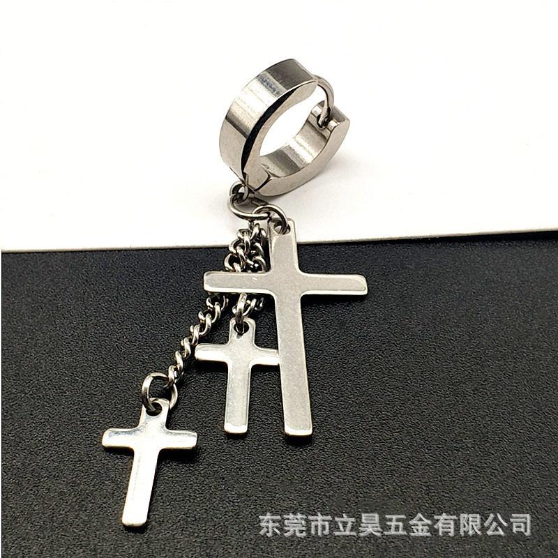 Khuyên Tai 3 thánh giá Cho Nam Và Nữ Không cần bấm lỗ