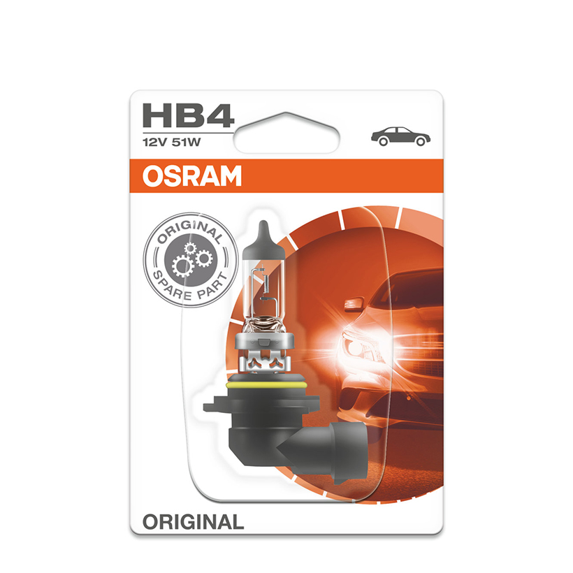 Bóng đèn halogen OSRAM ORIGINAL HB4 12v 51w (chân cong) (Vỉ 1 cái)