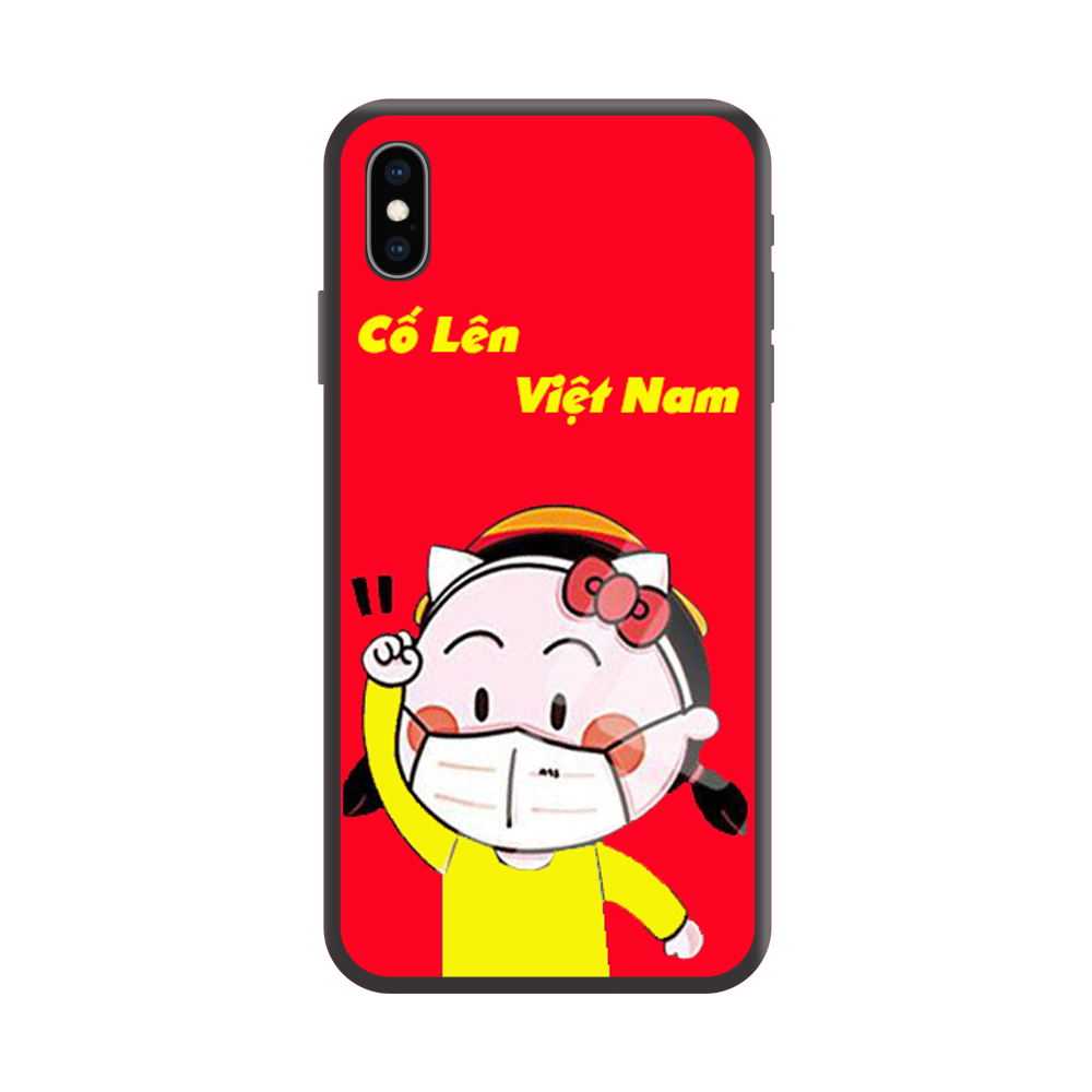 Ốp lưng Viền Dẻo TPU cho điện thoại IPHONE XS MAX Cổ Vũ Cố Lên Việt Nam Mẫu 1