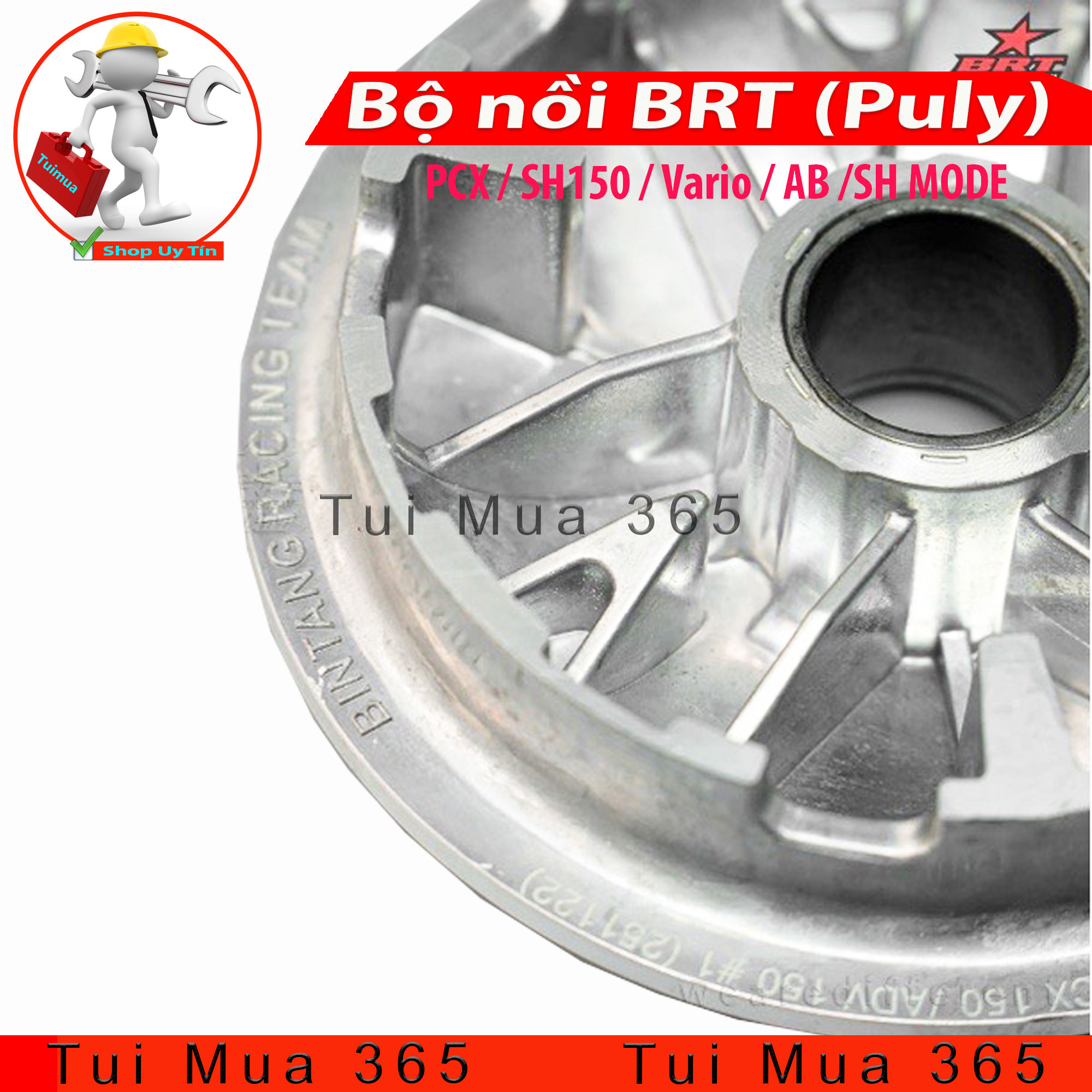 FULL BỘ NỒI TRƯỚC BRT RACING HONDA VARIO, AIRBLADE, CLICK, SH MODE, PCX, SH VN TẶNG KÈM CÁNH QUẠT
