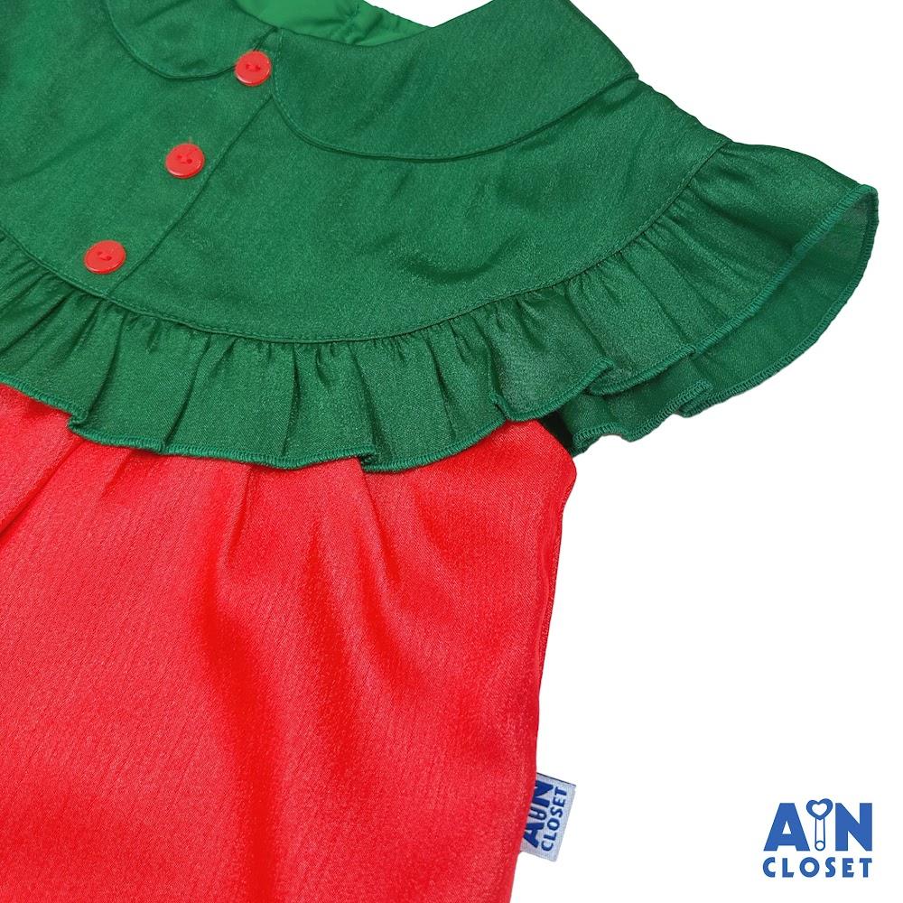 Đầm bé gái họa tiết Bèo Nhí Xanh Đỏ Tơ - AICDBGOKEJHU - AIN Closet