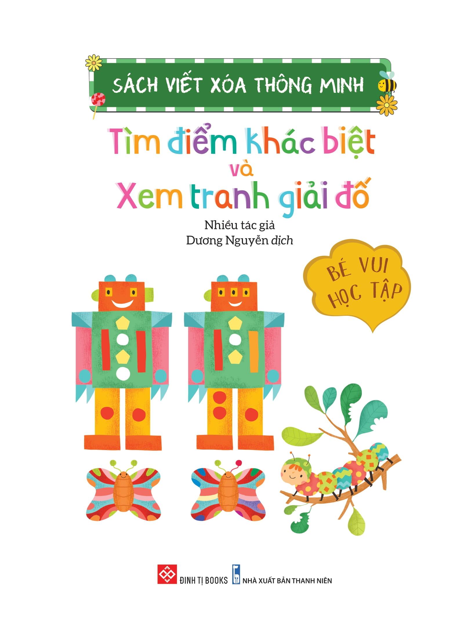 Sách - Sách Viết Xóa Thông Minh - Tìm Điểm Khác Biệt Và Xem Tranh Giải Đố