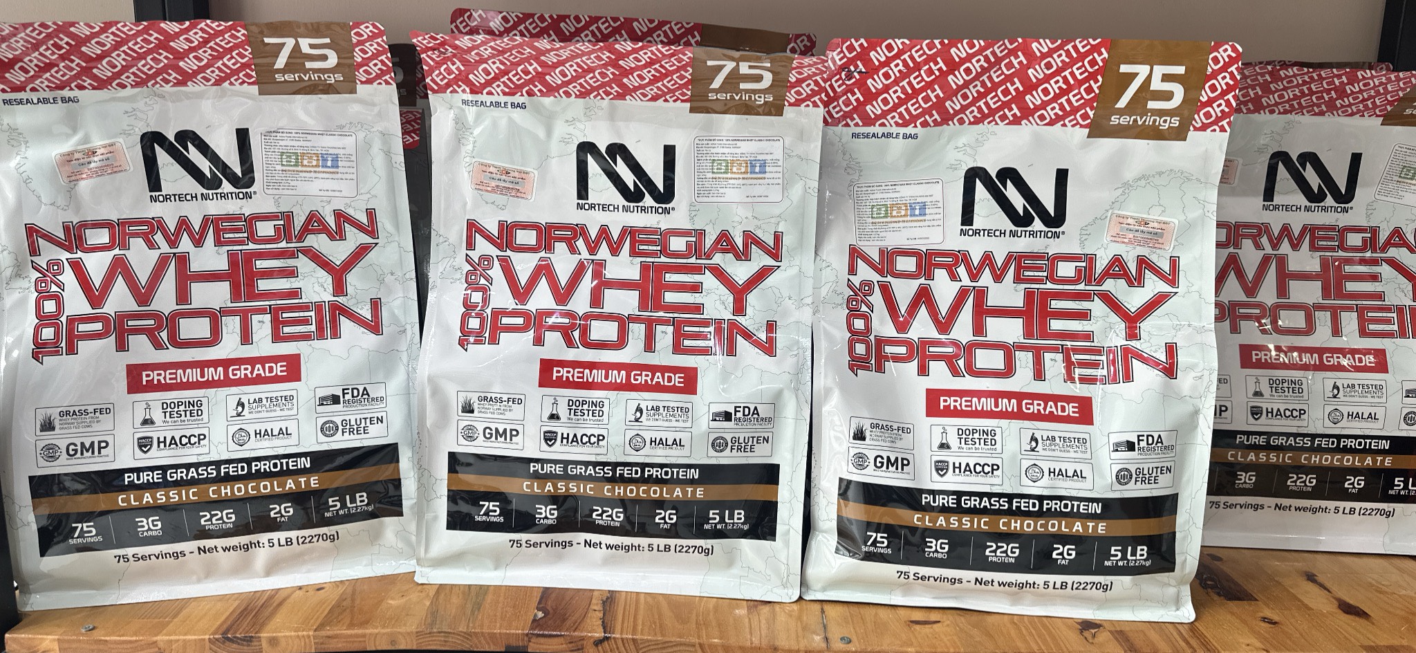 Nortech 100% Norwegian Whey Sữa Hỗ Trợ Tăng Cơ Giảm Mỡ, 22g Protein, Nhập khẩu Na Uy