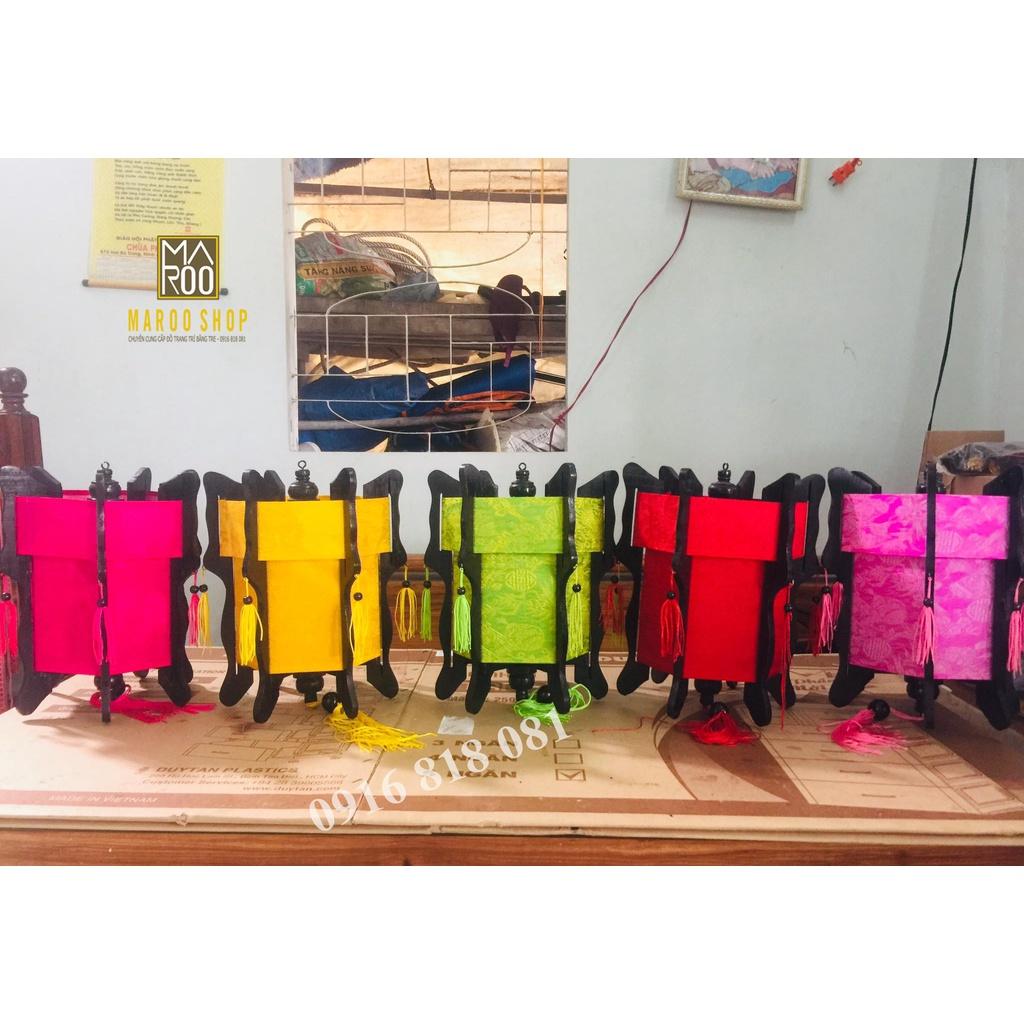 Đèn lồng Hội An kiểu lục giác 100% bằng gỗ size 50 cm/60 cm