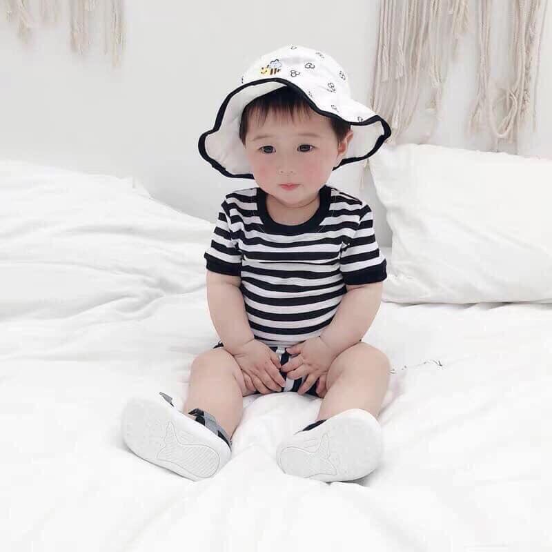 SET 4 Bộ đồ sọc bé trai - bé gái - 4 màu sọc trẻ em
