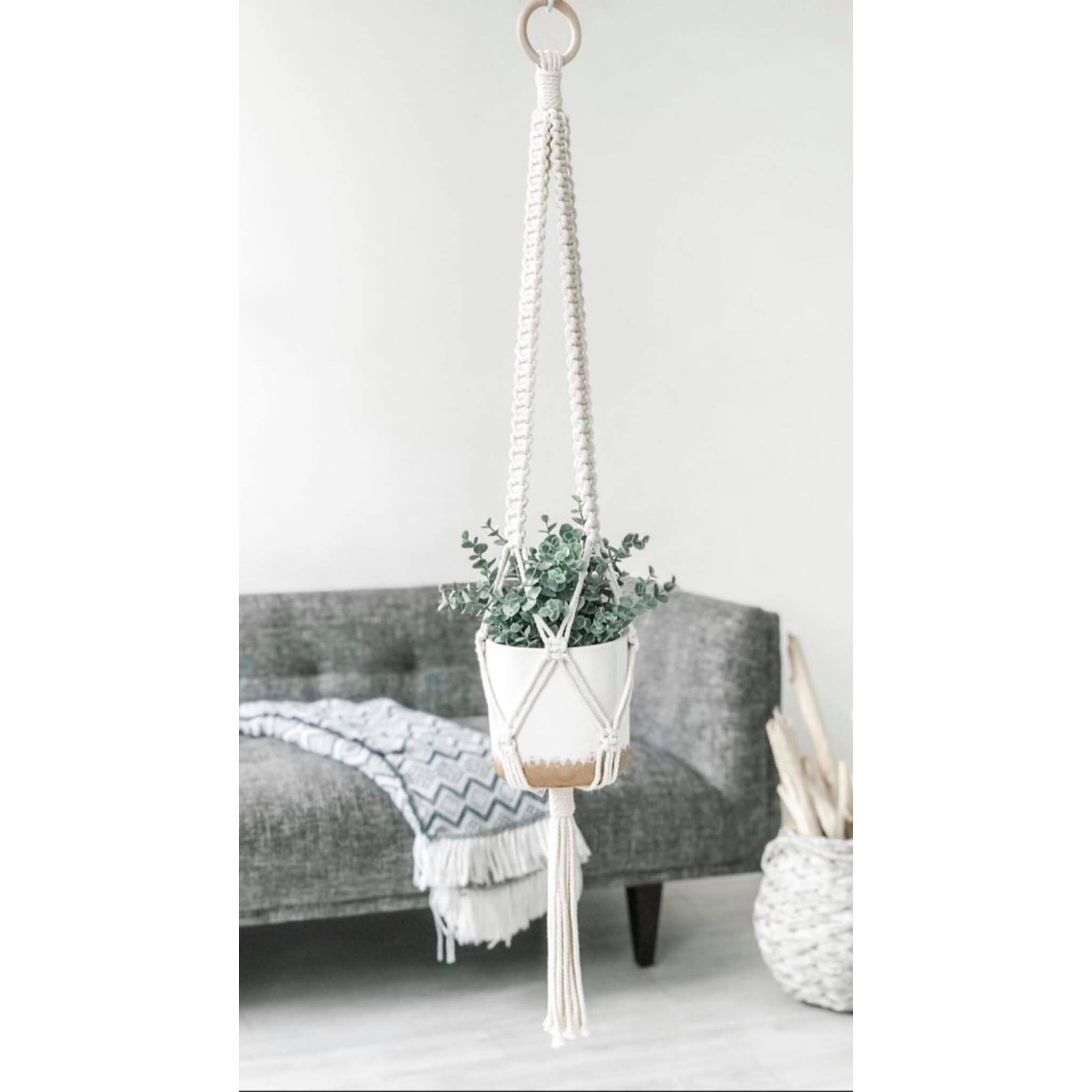 Dây Treo Cây Trang Trí Macrame Mùa Hạ - Sản Phẩm Handmade, Dùng Treo Tường Decor Trong Nhà Ở, Văn Phòng Làm Việc, Homestay, Quán Cà Phê