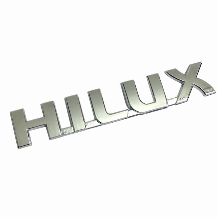 Tem Logo Chữ Nổi HILUX Dán Đuôi Xe