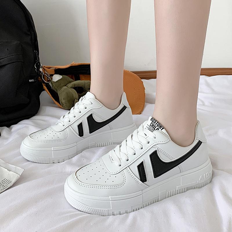 Giày thể thao nữ New AIr đế bằng cao 4cm siêu đẹp mẫu mới hot trend 2021 phong cách thời trang đi học, sneaker nữ giá rẻ