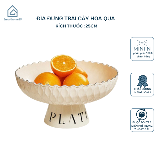 Khay Đựng Bánh Kẹo, Hoa Quả Có Nắp Đậy Và Đế Thoát Nước Tiện Dụng - Có Thể Đựng Bánh Kẹo, Trang Trí Ngày TẾt - HÀNG CHÍNH HÃNG MINIIN