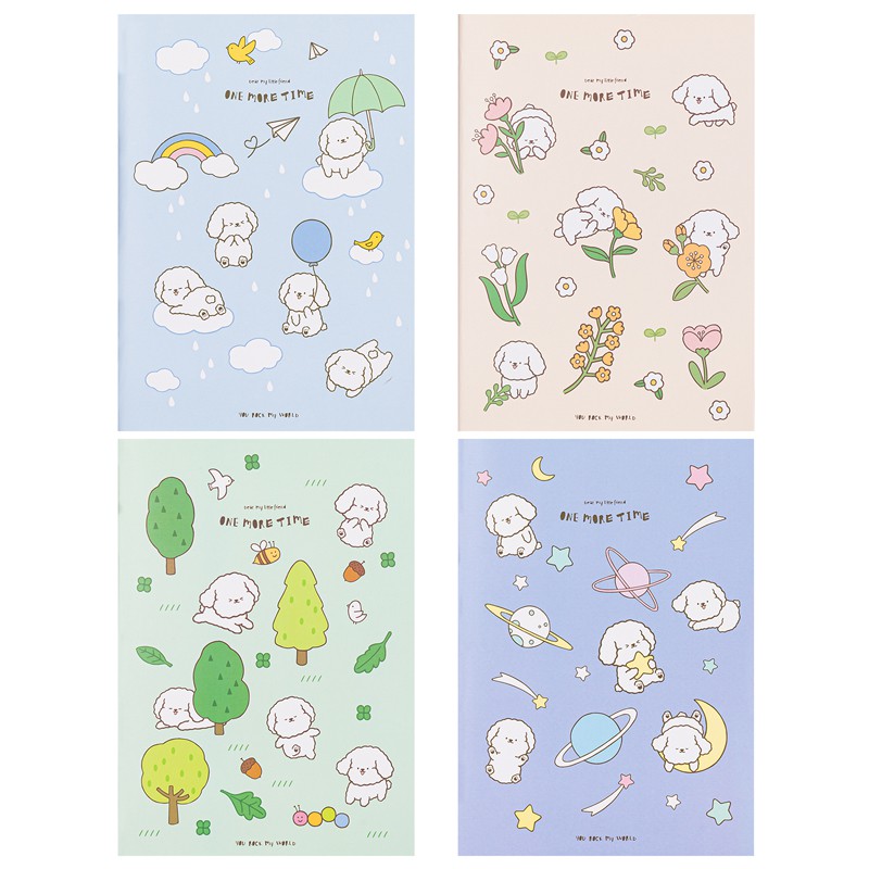 Sổ tay ghi chép cute khâu gáy 40 trang kẻ ngang hình cún A5 Deli - 70gsm - Phù hợp làm sổ kế hoach planner, viết nhật kí, sử dụng như tập vở học sinh - 1 quyển - FA560-N04