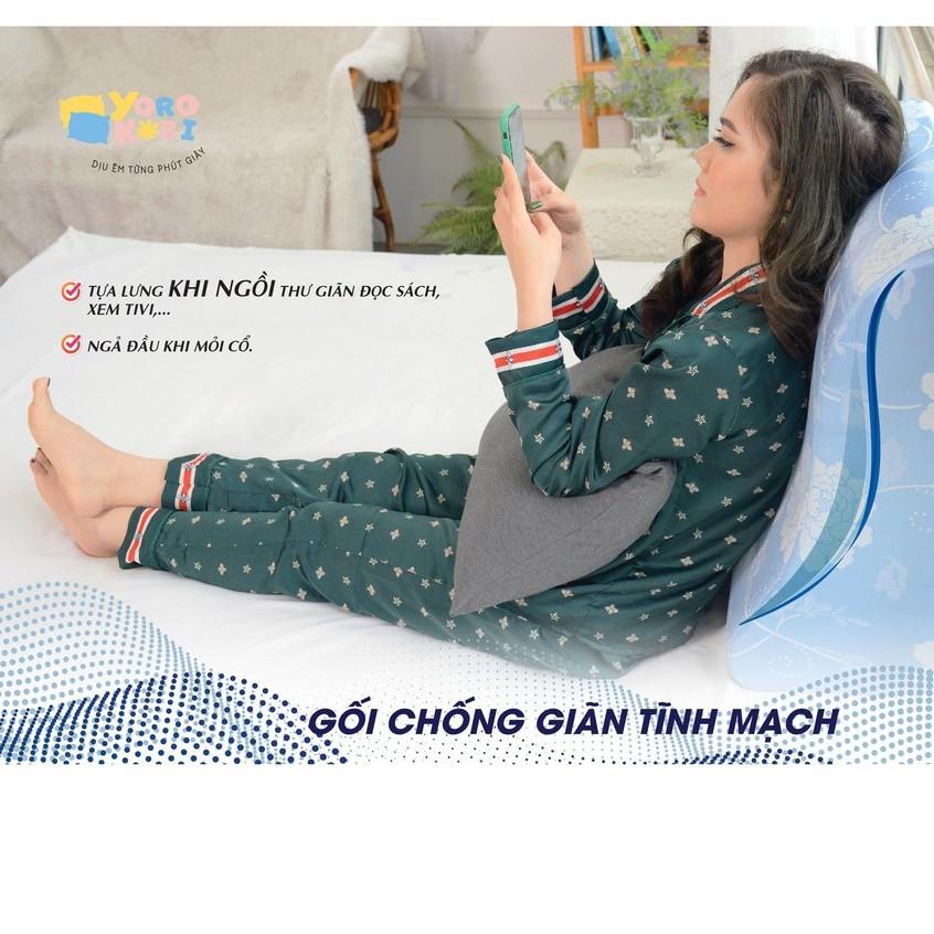 Gối dựa lưng đa năng trên giường cho người bệnh, đọc sách, xem tivi thư giãn kích thước 59x48x28CM Yorokobi