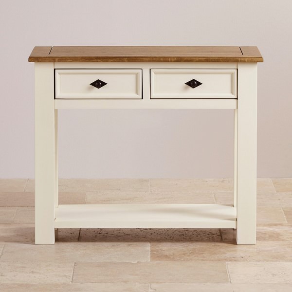 Bàn console 2 ngăn kéo Shutter gỗ sồi