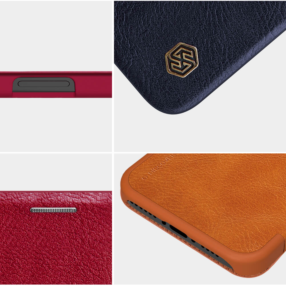 Bao da Leather cho iPhone 12 Pro Max  hiệu Nillkin Qin  - Hàng chính hãng