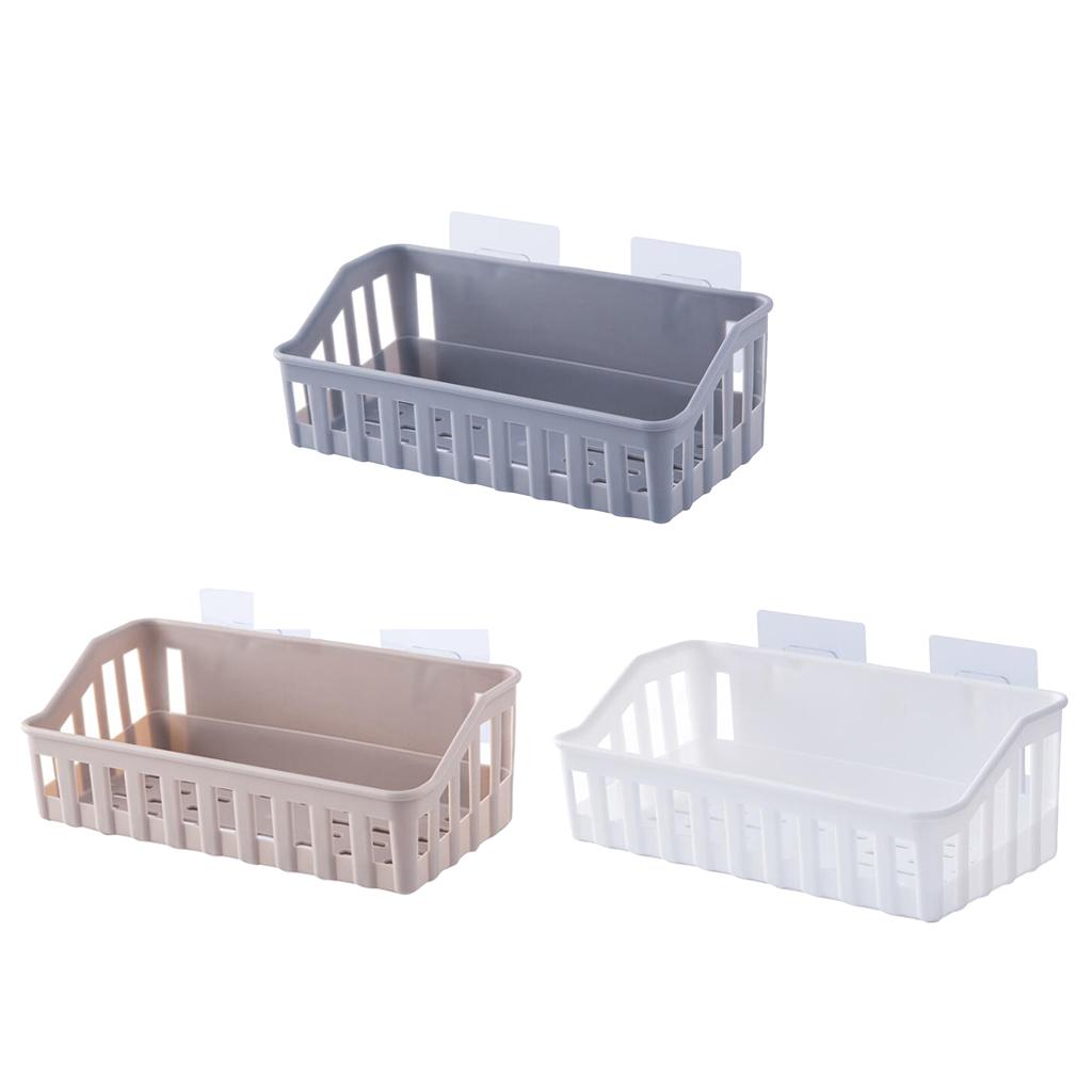 Kitchen Bathroom Wall Shower Shelf Storage Caddy Rack Self Adhesive Coffee