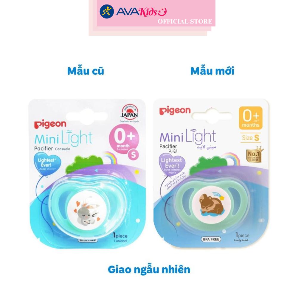 Ti ngậm Pigeon kèm nắp Mini Light size S (0 - 6 tháng) - Màu ngẫu nhiên
