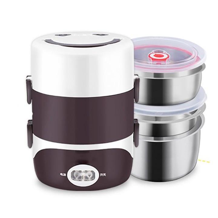 Cặp Lồng Cắm Điện 3 Tầng ruột inox Cao Cấp Giữ Nóng Thức Ăn Liên Tục