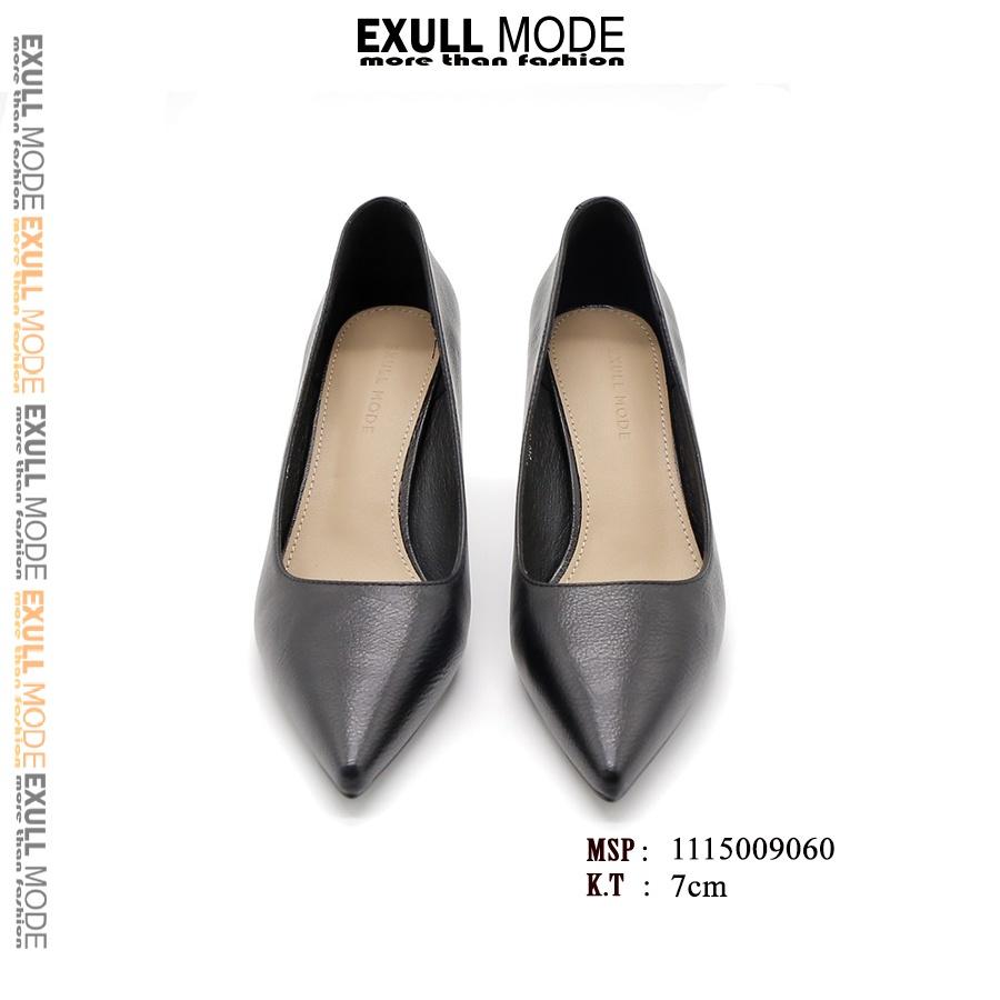 Giày cao gót nữ dáng đẹp mũi nhọn cao 7 phân, chất liệu da mềm cao cấp chính hãng Exull Mode 11150090