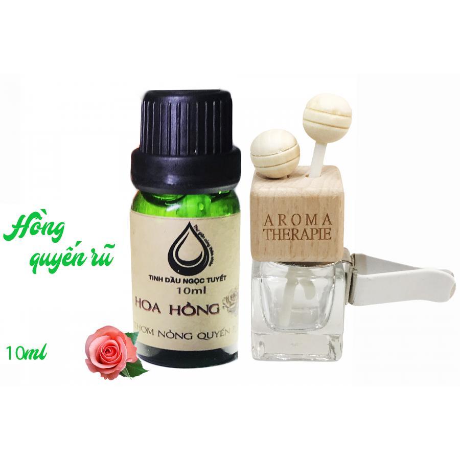 Lọ khuếch tán tinh dầu hoa hồng 10ml gắn máy lạnh, quạt, ô tô và phòng tắm